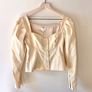 Song of Style Cream Button-Up Top